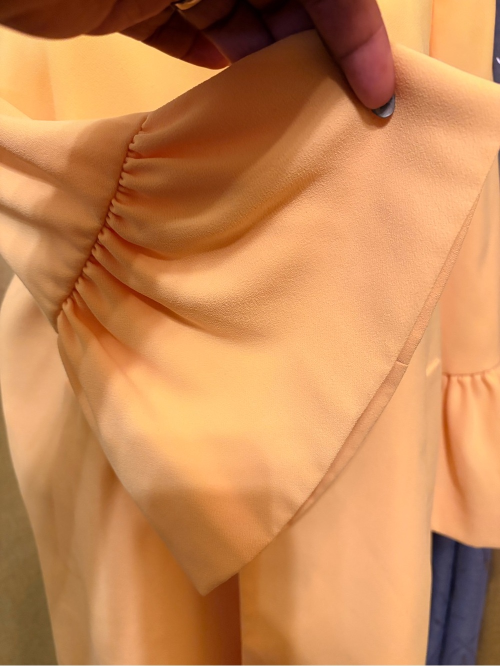 Zara Yellow Quarter Length Sleeve Ruffle Open Blazer / Jacket. - Picture 5 of 5